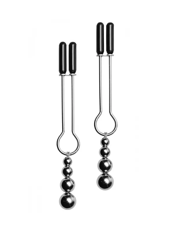 Master Series Adorn Nippelklemmen, silber/schwarz