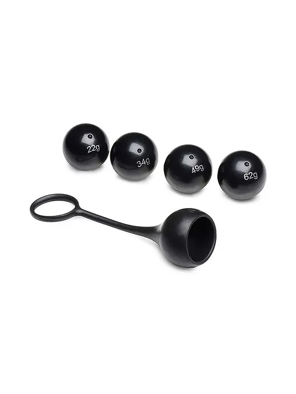 Master Series Cock Dangler Penisriemen mit Gewichten, schwarz