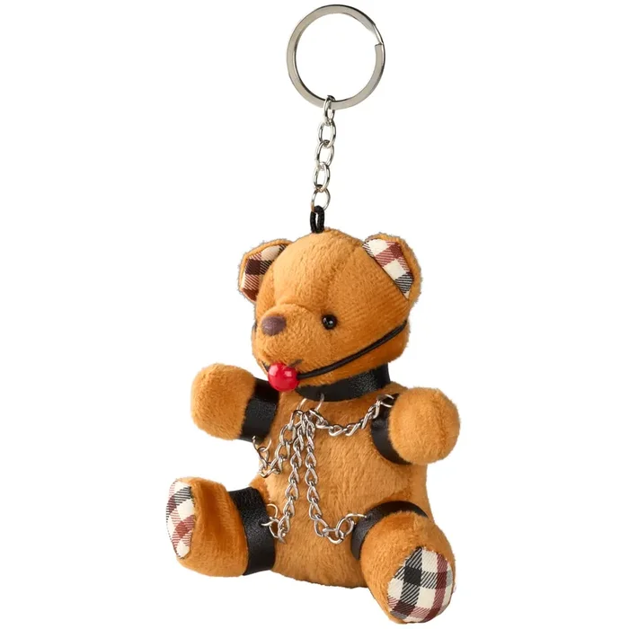 Master Series geknebelter Teddybär Schlüsselanhänger