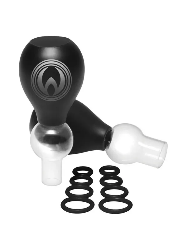 Master Series Pyramids Nippelsauger mit O-Ringen, schwarz