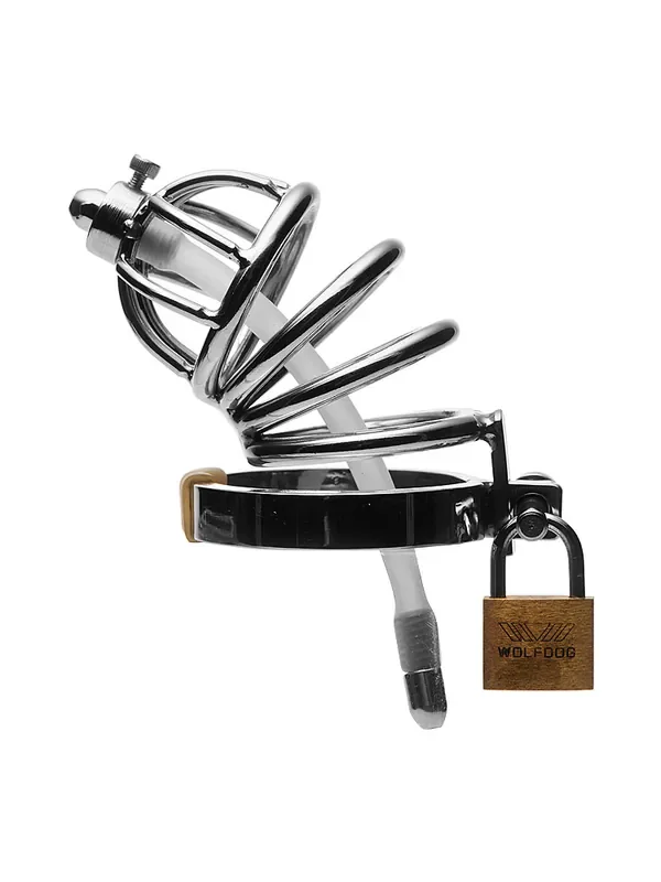 Master Series Repressor Chasity Cage Edelstahl-Peniskäfig mit Dilator (hohl)