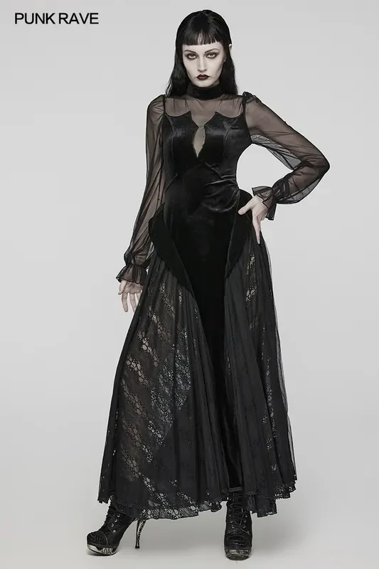 Maxi-Kleid mit Fledermaus-Ausschnitt