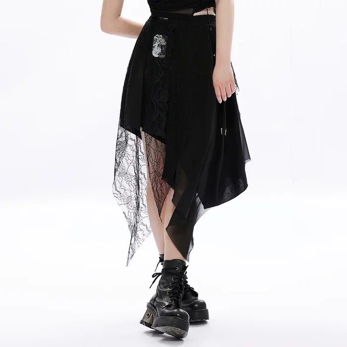 Mehrlagiger Dark Punk Gothic A-Linienrock