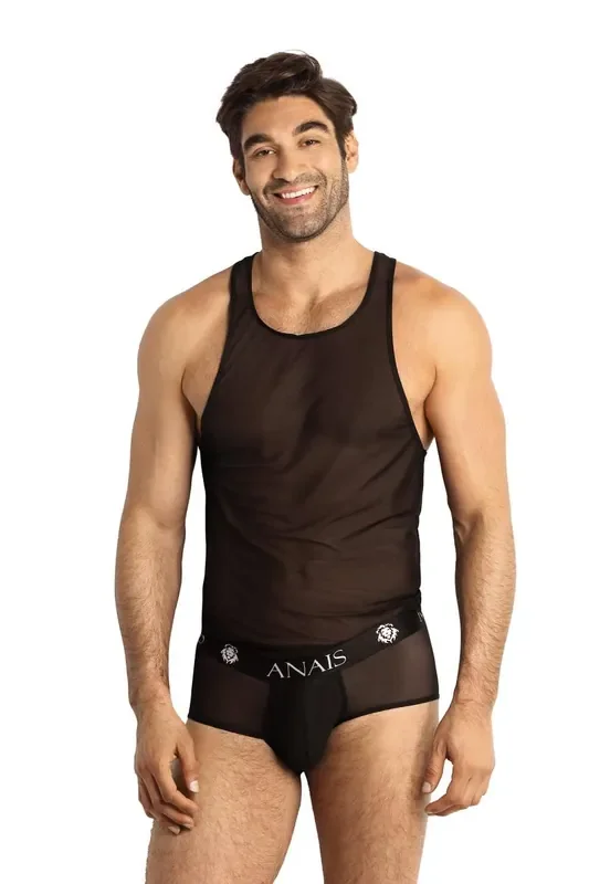 Mesh Tank-Top Partyoberteil Muscleshirt Netz