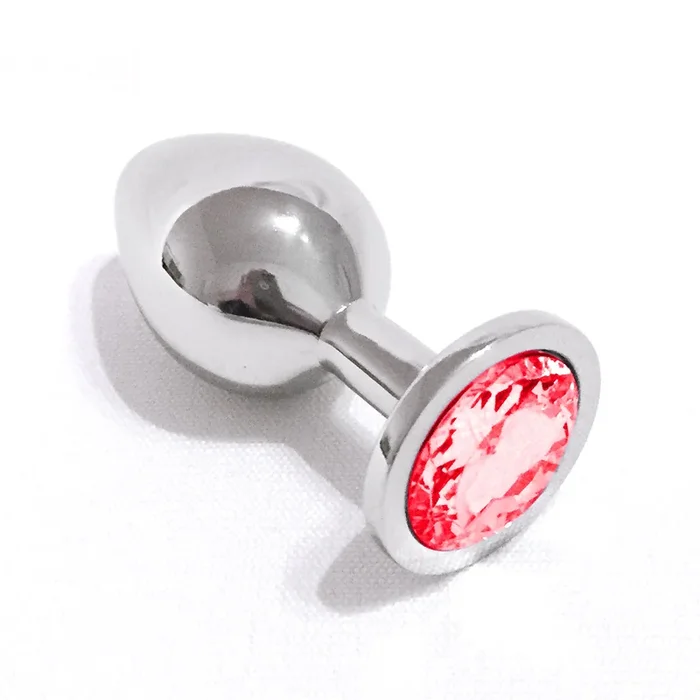 Metall Buttplug mit Kristall mittel