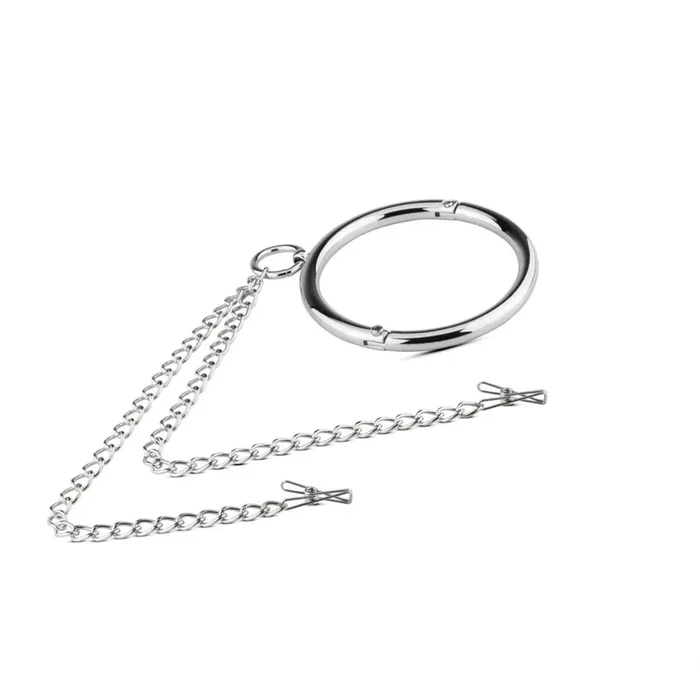 Metall-Halsband mit Nippelklemmen