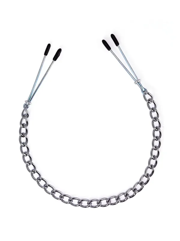 Metall-Nippelklemmen lang mit Kette