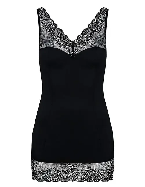 Miamor Chemise & String schwarz