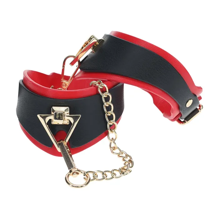Milan Kollektion – Beinmanschetten – Schwarz/Rot