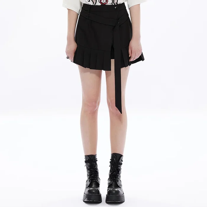 Mini-Wraprock mit eingebauten Shorts