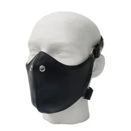 Mister B Lederndes Bike-Maske – Schwarz