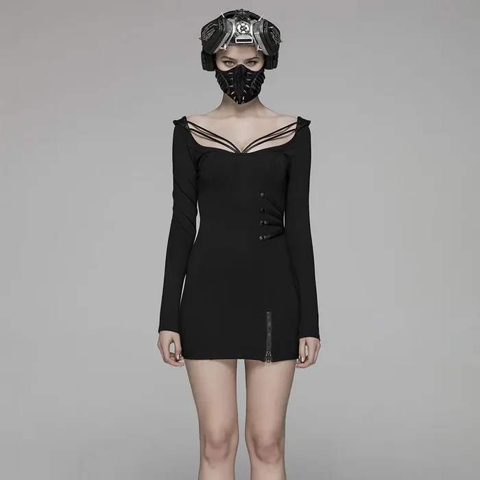 Modernes Gothic-Bodycon-Kleid