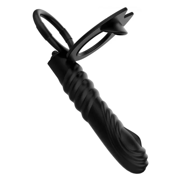 Multifunctional penis vibrator double penetration anal vibrator with vibrating cock ring