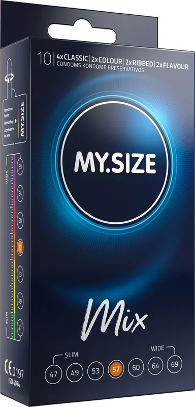 MY.SIZE Mix 57 mm Kondome – 10 Stück
