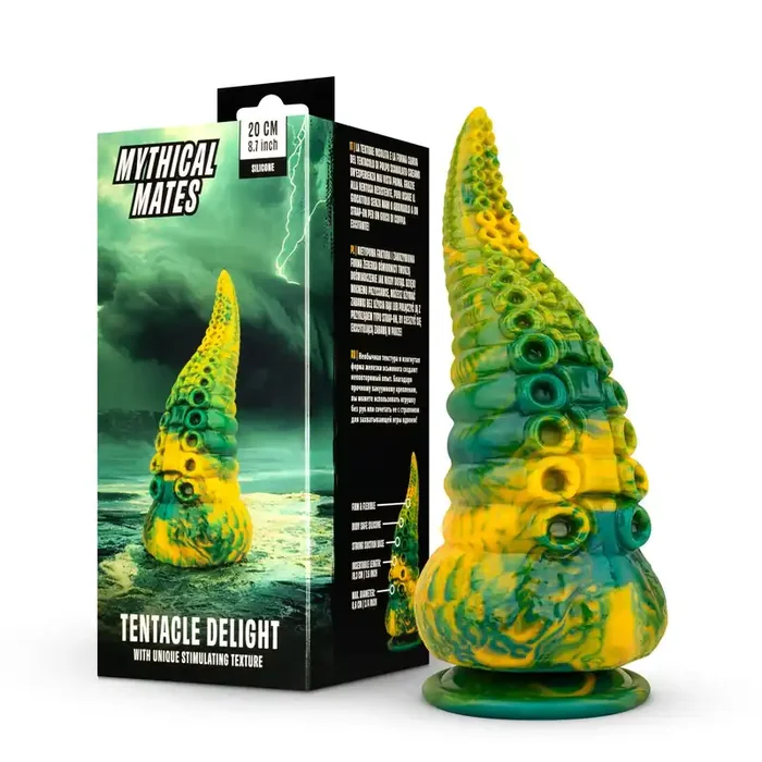 Mythical Mates – Tentacle Delight Grün & Gelb – 20 cm