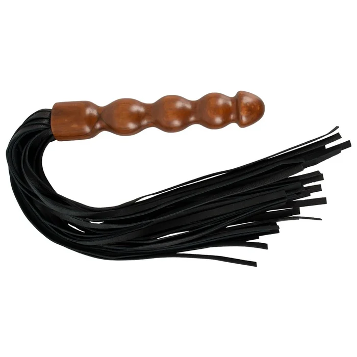 Naresh Flogger »Kamuka« Aus Poliertem Leder Mit Holzgriff