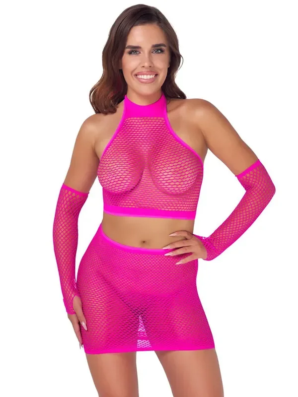 Netz-Set, pink