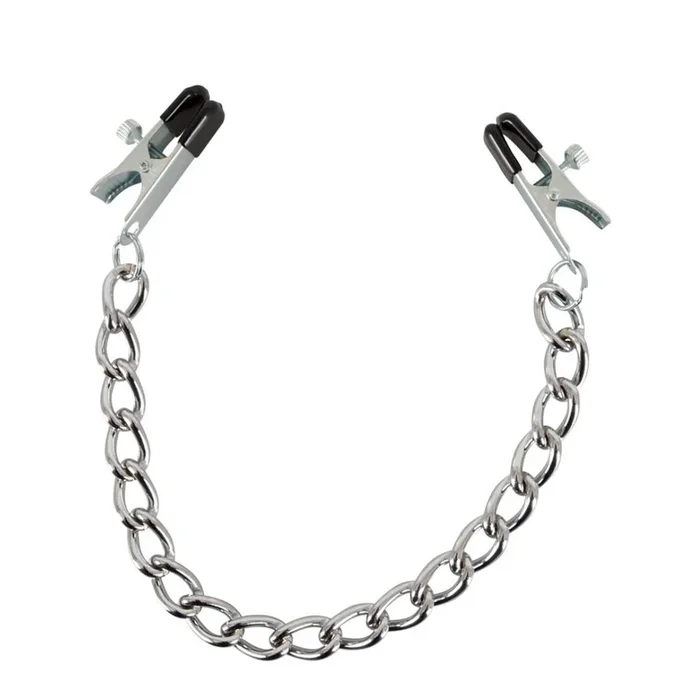 Nippelklammern mit Brustwarzenkette aus Metall