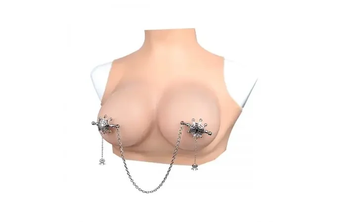 Nippelklemmen mit Spinnennetz und Spinnenanhängern