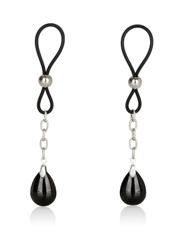 Nipple Jewelry Onyx Nippelschlaufen, schwarz