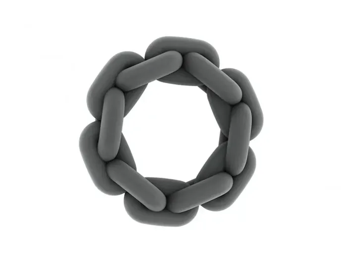 NO. 5 Chain Cockring Grey
