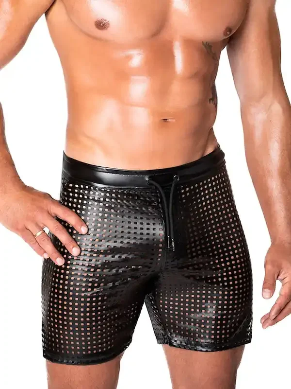 Noir Handmade H077 Wetlook-Short, schwarz