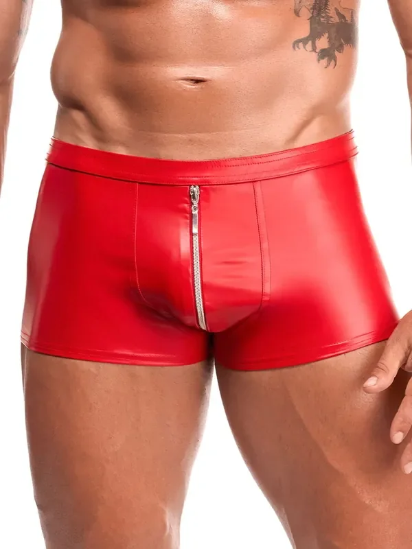 Noir Handmade H097 Wetlook-Shorts, rot