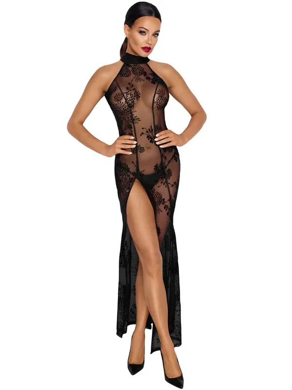 Noir Handmade Netz-Kleid F239, schwarz