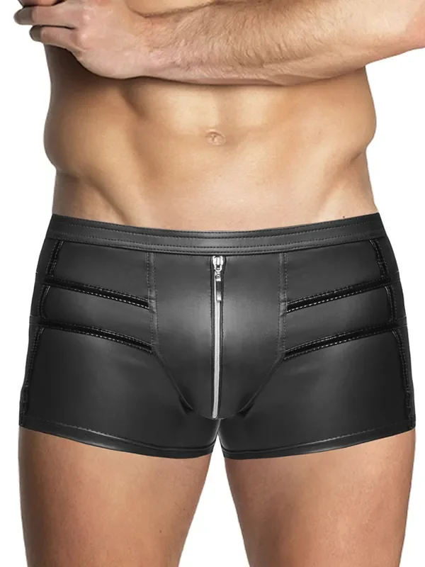 Noir Handmade Wetlook-Short H006, schwarz
