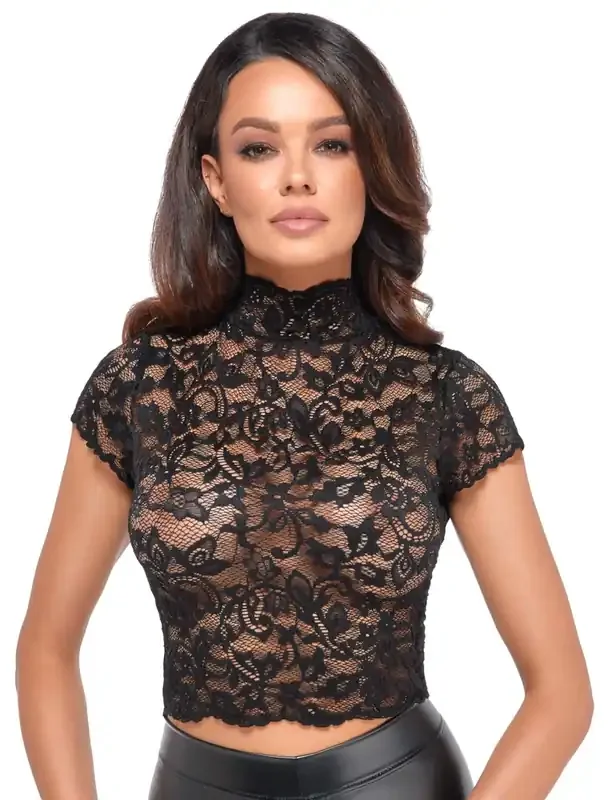 Noir Top Spitze