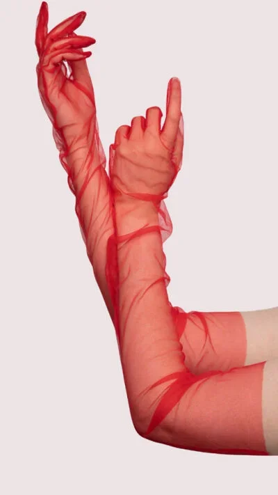 Nylon Handschuhe Rot