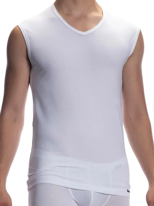 Olaf Benz RED1601 College V-Shirt, weiß
