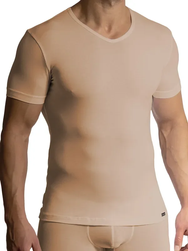 Olaf Benz RED1601 V-Neck-Shirt, nude