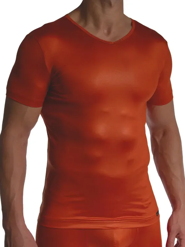 Olaf Benz RED2480 V-Neck-Shirt, copper