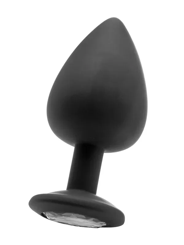 Ouch! Extra Large Diamond Butt Plug Analplug mit Kristall, schwarz