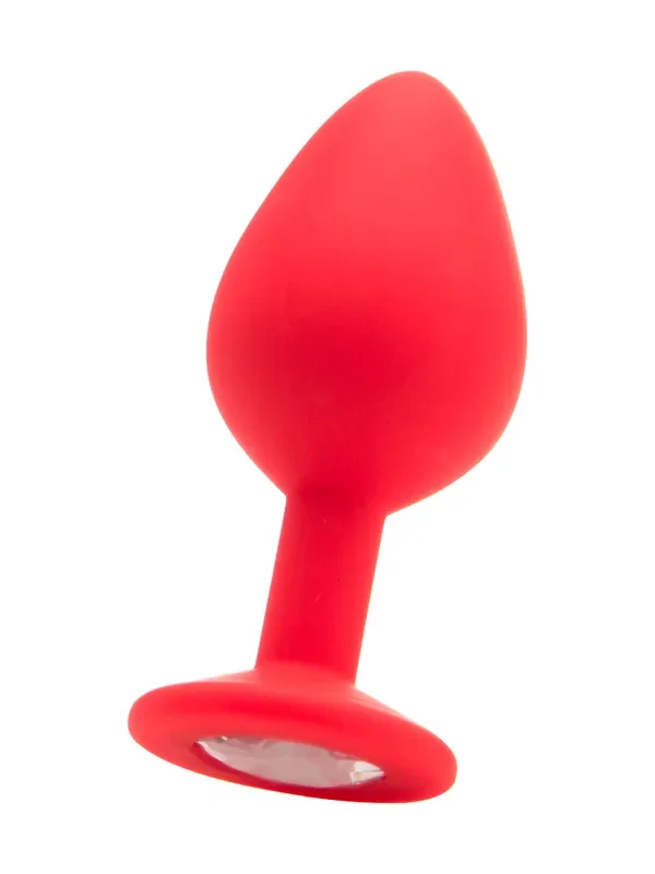 Ouch! Large Diamond Butt Plug Analplug mit Kristall, rot