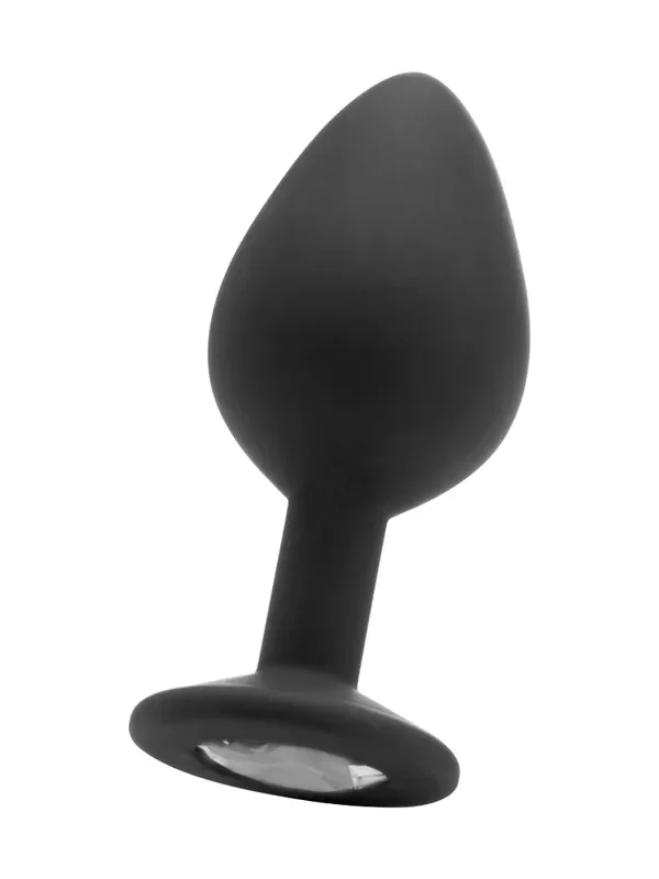 Ouch! Large Diamond Butt Plug Analplug mit Kristall, schwarz