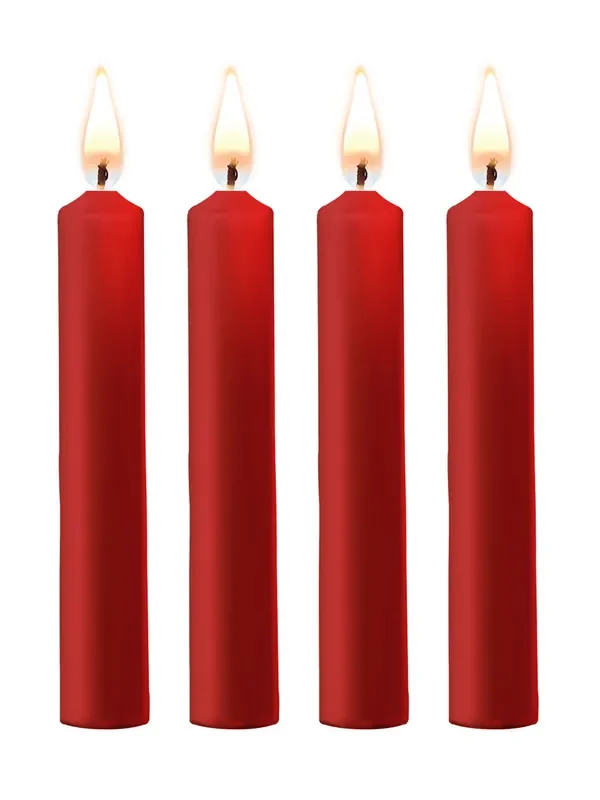 OUCH! Teasing Wax Candles SM-Kerzen 4er Pack, rot