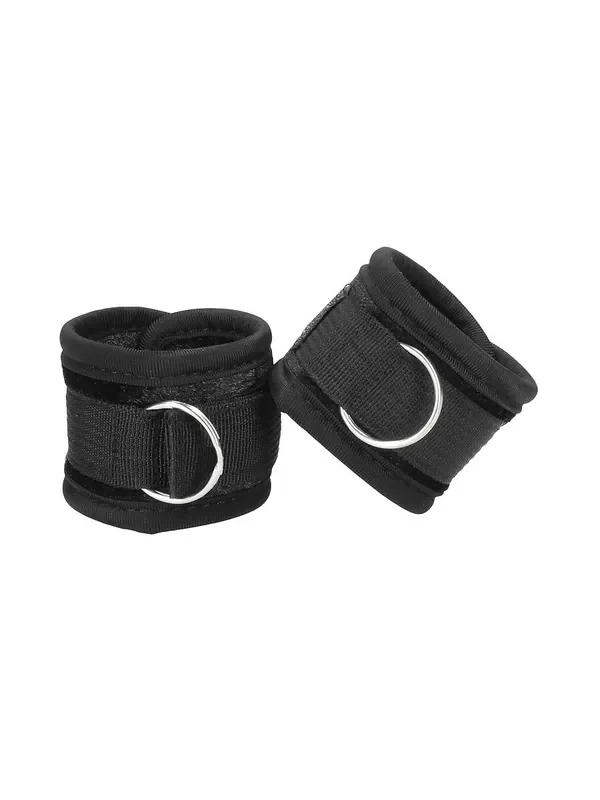 Ouch! Velvet Ankle Cuffs Fußfesseln, schwarz