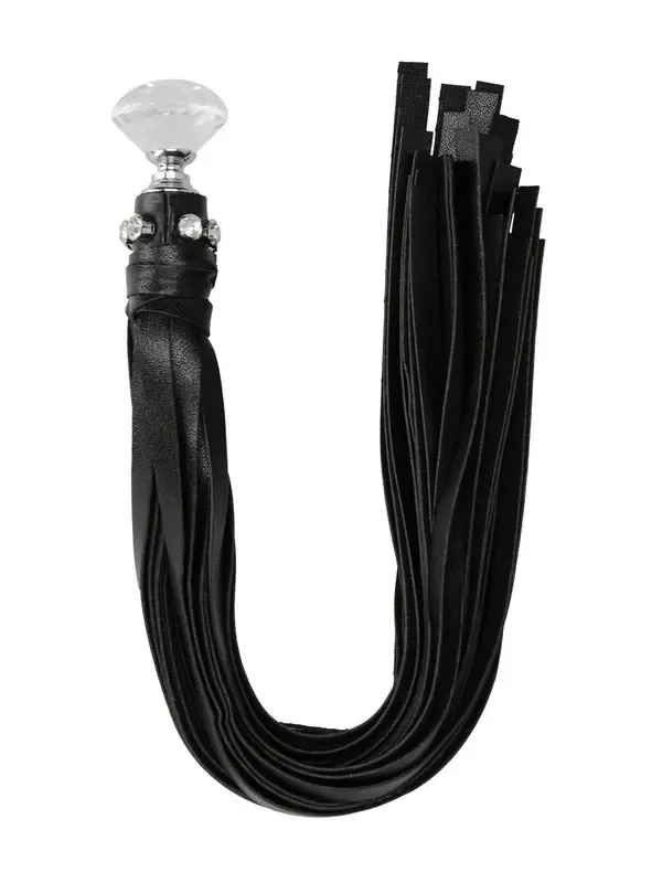 Ouch! Whip Diamond Flogger,schwarz