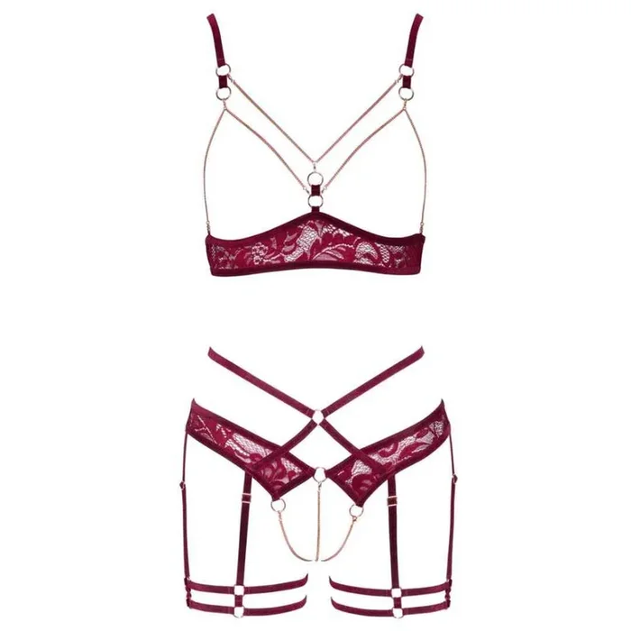 Ouvert-Set mit BH und Straps-Slip