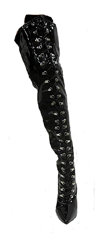Overknee High Heels mit weitem Schaft