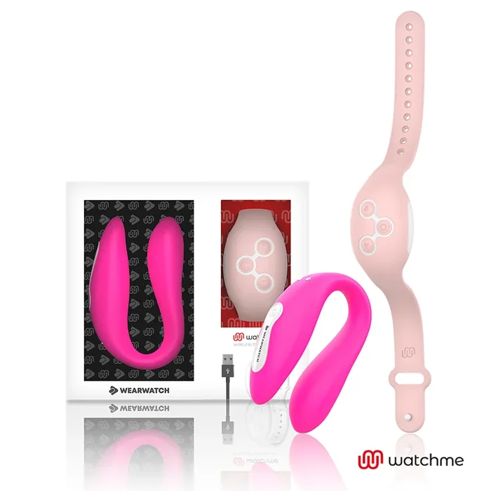 Paarvibrator mit Fernbedienungsuhr mit WATCHME-Technologie rosa