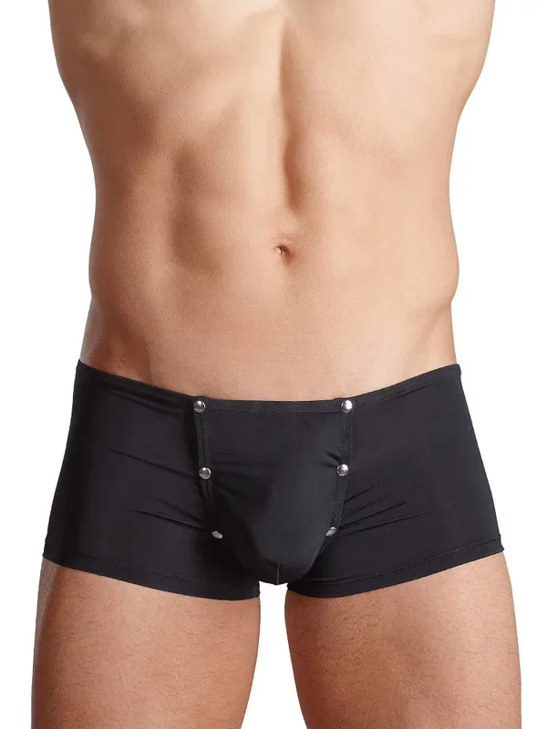 Pant mit Druckknöpfen, schwarz