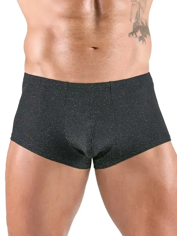 Pant mit schillernden Lurexfäden, schwarz