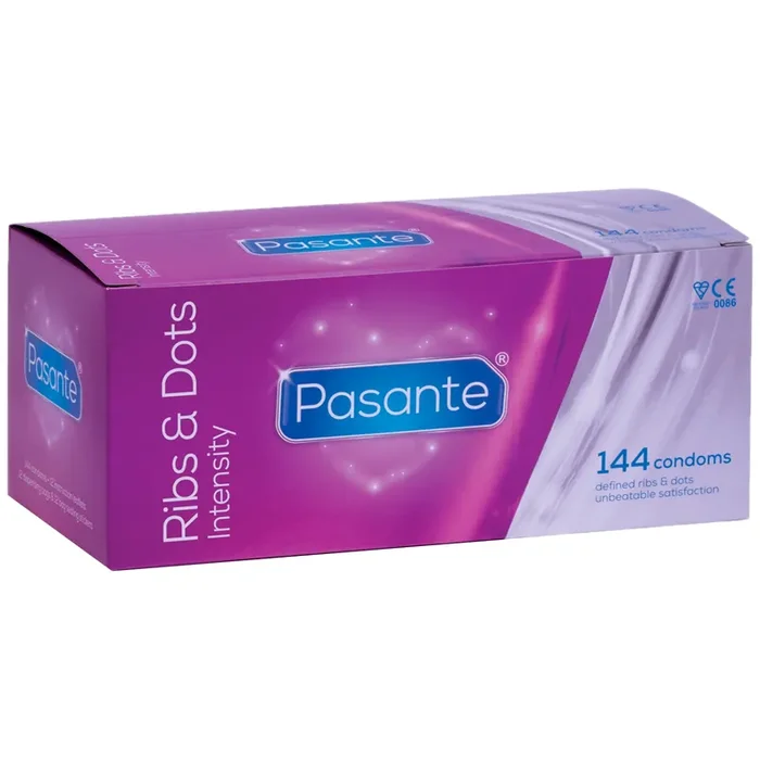 Pasante Intensity Gerippte und Genoppte Kondome 144 Stk