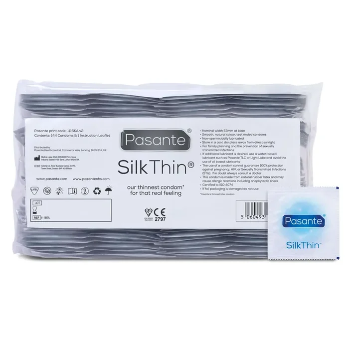Pasante Silk Dünne Kondome – 144 Stück