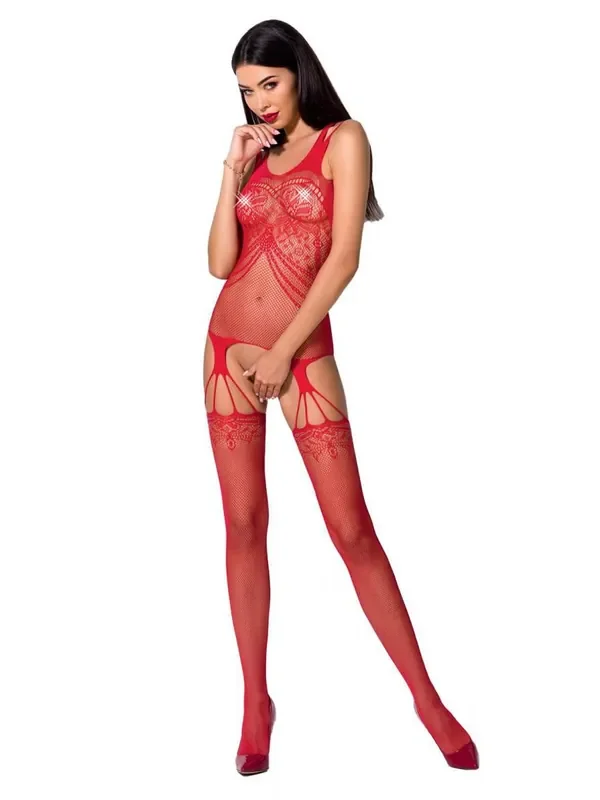 Passion BS070 Ouvert-Catsuit, rot