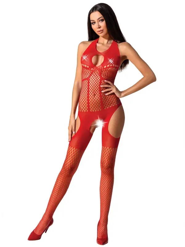 Passion BS079 Ouvert-Catsuit, rot