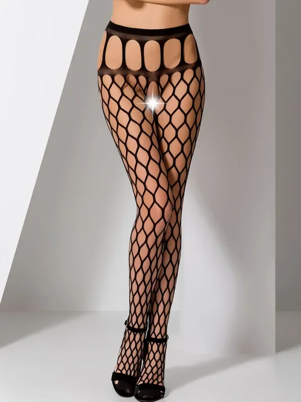 Passion Ouvert-Strumpfhose S021, schwarz
